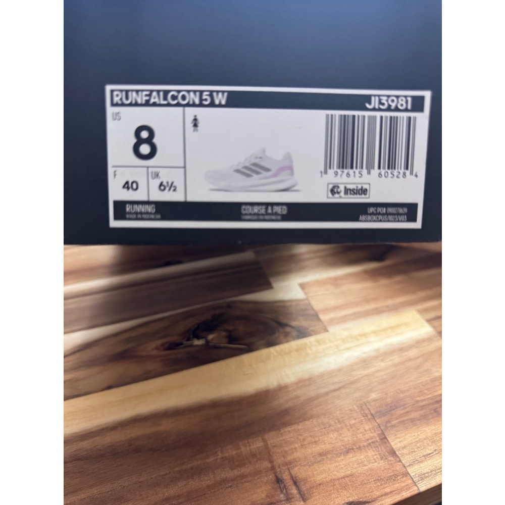 Women's Adidas Runfalcon 5 W Running Shoes Size 8 White/Pink - Picture 4 of 4